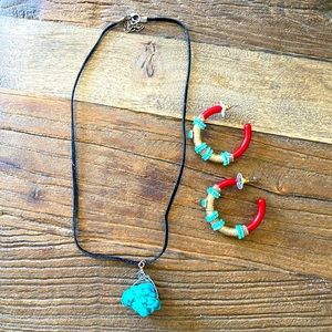 Necklace and earrings